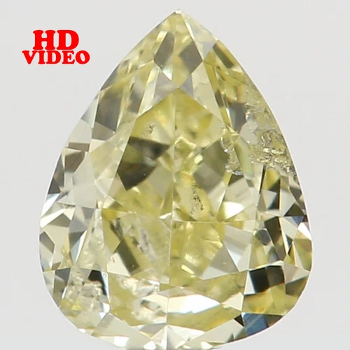Natural Loose Diamond Yellow Color Pear Clarity SI1 4.00 MM 0.19 Ct L6500