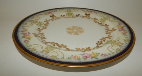 Haviland France Limoges Plate - 20279 - Cobalt Trim - Gilded - Picture 3 of 4