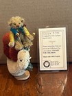 Deb Canham "Hurry Up" Miniature Mohair Bear On Snail- 5”