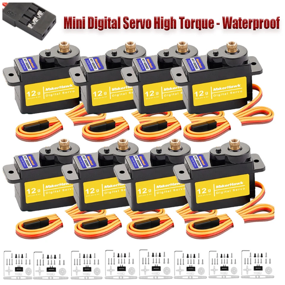 12G Mini Digital Servo High Torque RC Servo Horn for Axial SCX24 to Upgrade USA - Image 3 of 4