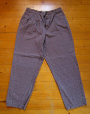 Vtg White Stag Plaid Womens Pants -Sz 16 Petite with Pockets 38' long