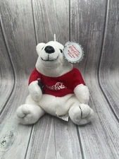 Vintage 1997 Coca-Cola Polar Bear in T-Shirt Bean Bag Plush Style #0112
