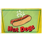 HOT DOGS 3' X 5' POLY FLAG