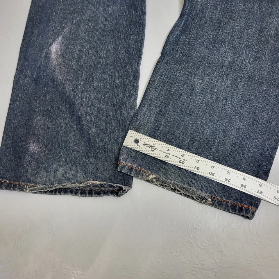 Pantalones de mezclilla American Rag CIE Smith calce pierna recta ribete para hombre 36x32 Foto 2 de 4