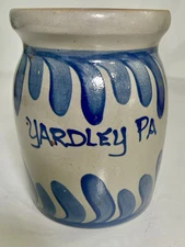 Beaumon Brothers Pottery Yardley, PA Salt-glazed Stoneware Crock Vase Planter