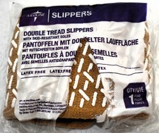 Medline Slipper Socks Skid-Resistant Double Tread Adults XL Brown New