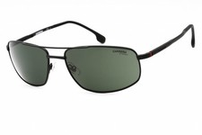 CARRERA 8036 S 003 QT Sunglasses Matte Black Frame Green Lenses 62mm