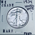 1934 LIBERTY WALKING SILVER HALF DOLLAR HI GRADE U.S. MINT RARE COIN 9889
