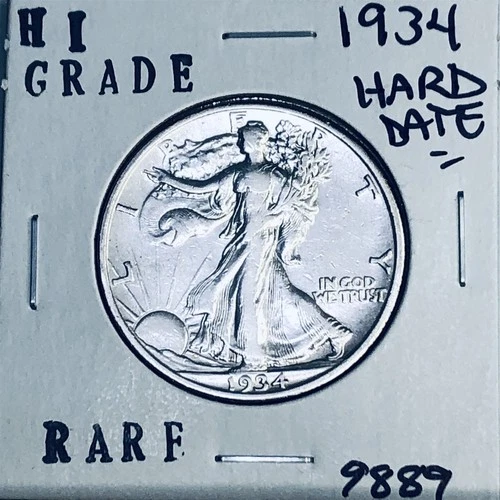Photo of a 1934-P Walking Liberty Half Dollar from an eBay listing that sold on Jul 12, 2026