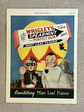 Vintage October 1929 Wrigley's Spearmint Halloween Ad Ladies Home Journal
