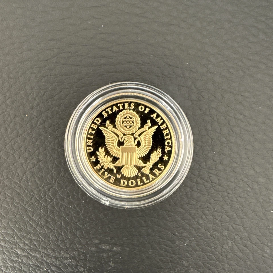 $5 Gold Coin Proof 2008-W Bald Eagle Commemorative w/ Box & NO COA 90% Gold - Image 2 of 4