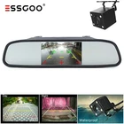 Essgoo car motor vehicle 4.3 inch HD rear view mirror monitor + IP67 car camera rear view camera