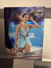 2026 Topps Chrome Olympic Alysa Liu Blue Refractor Insert /150 USA Figure Skater