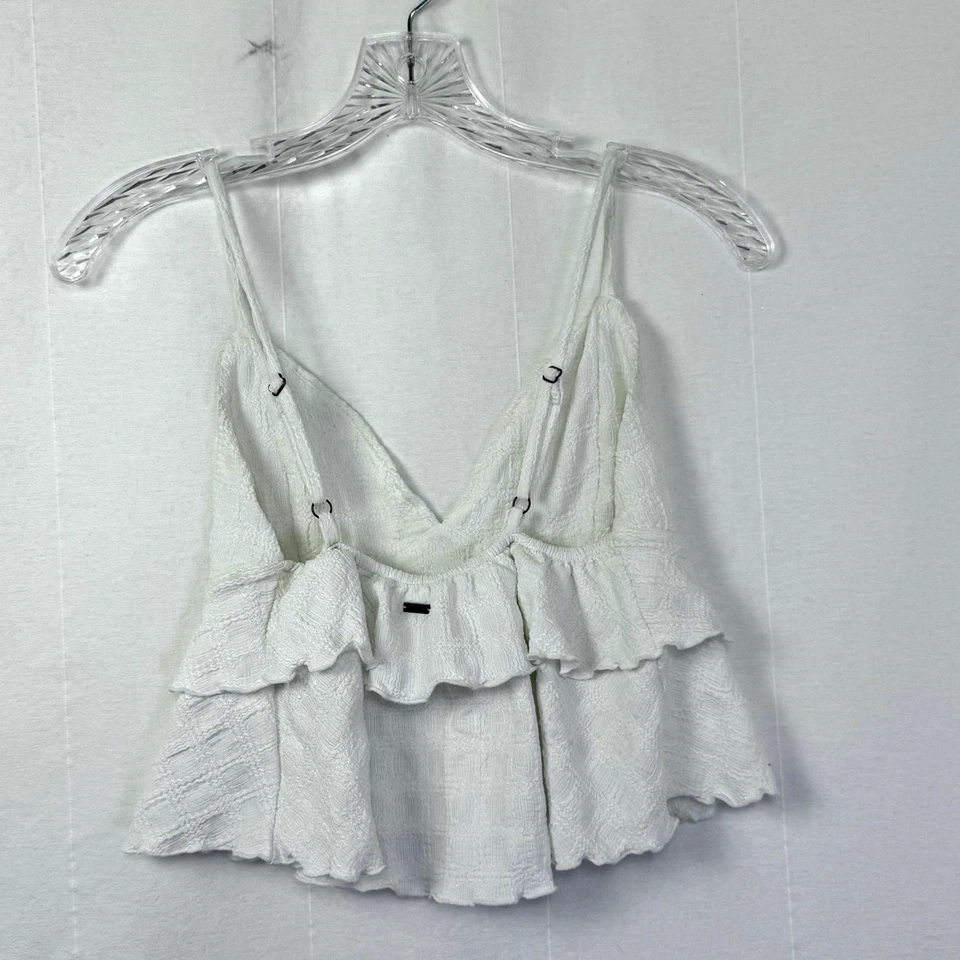 Camiseta sin mangas corta O'Neill Chloey Junior talla S blanca textura ajustable con tiras Foto 4 de 4