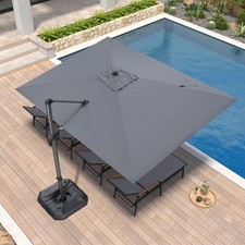 Patio Umbrella Outdoor Cantilever Rectangle Umbrella Aluminum Offset Umbrella