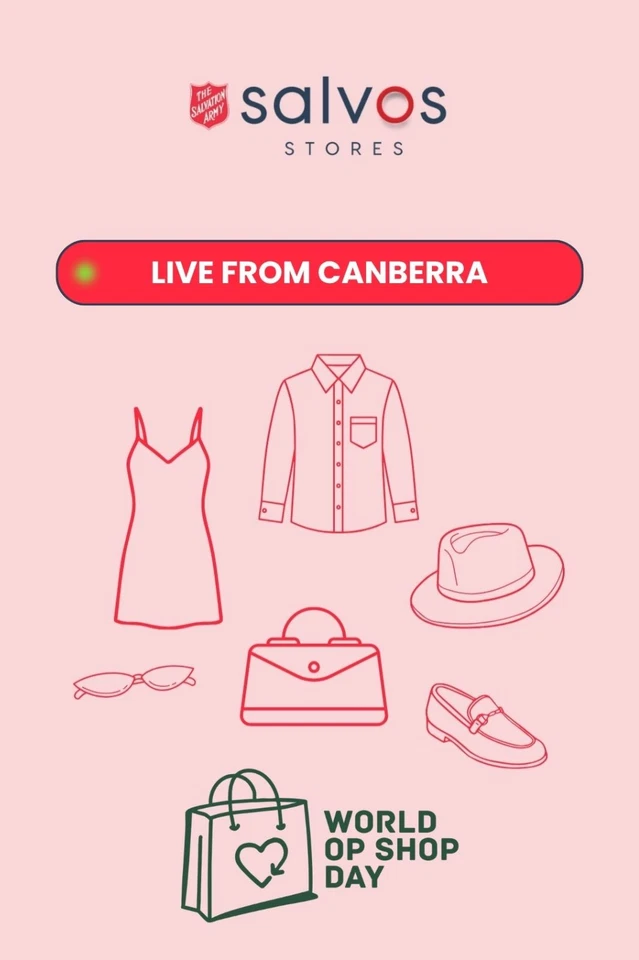 📹 👝 Live in Canberra | Salvos Stores World Op Shop Day Fashion Drop ‼️👠