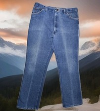 Vintage Wrangler Jeans Mens 36x30 Made In USA Medium Length Embroidered
