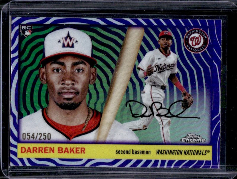 2025 Topps Chrome Platinum Darren Baker RC Vibrations Refractor #/250 Nationals