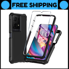 For TCL K32/K33 5G 2025 Phone Case with Tempered Glass Screen Protector,Slim Sof