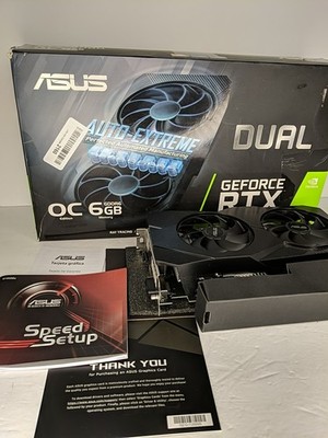 OPEN BOX ASUS GeForce RTX 2060 6GB GDDR6 Graphics Card GFX DUAL-RTX2060-O6G-EVO