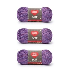 3 Pack Red Heart Soft Acrylic Yarn 100G For Knitting Crocheting Crafts