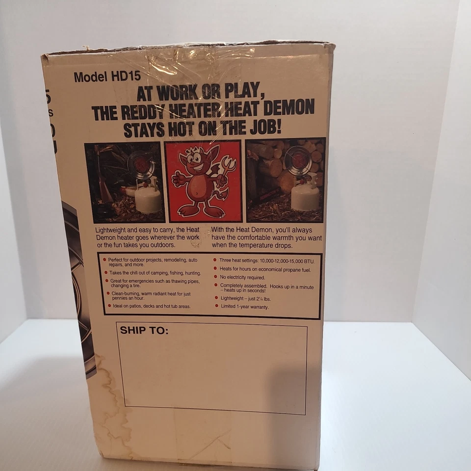 Calentador de Propano Modelo HD15 Calentador Rojo Calor Deamon - Caja Abierta Foto 4 de 4