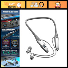 Wireless Neckband Bluetooth Headphones 60H Playtime, ENC Noise Cancelling, LED D