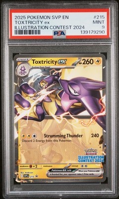 2025 POKEMON SVP EN-SV #215 TOXTRICITY EX PSA 9 Illustration