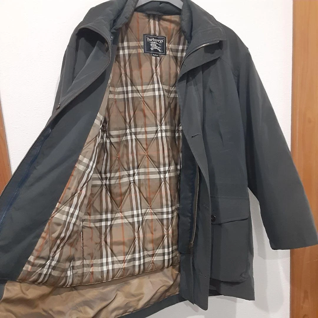 BURBERRY Cappotto Giacca Grigio Tuta Business US Taglia S Autentico