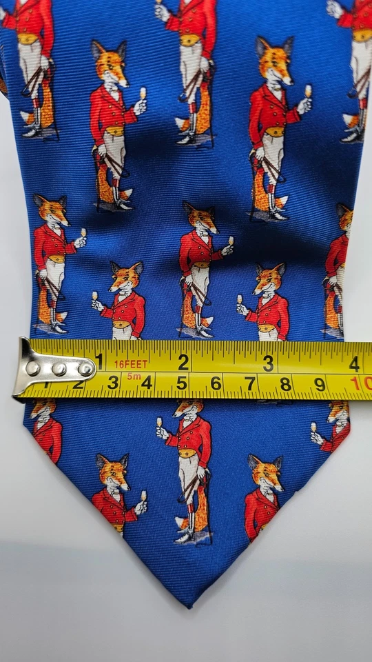 Corbata Fox & Chave Bryn Parry Collaboration 100 % seda zorro hecha en Inglaterra Foto 2 de 4