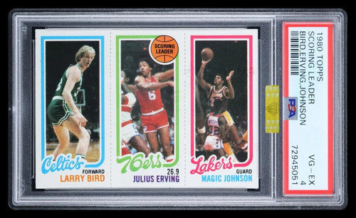 Larry Bird / Julius Erving / Magic Johnson #34 / 139 / 174 card from 1980 Topps