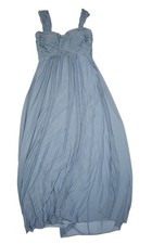 Birdy Grey Dress Womens Small Blue Sweetheart Chiffon Maxi Bridesmaid Gown