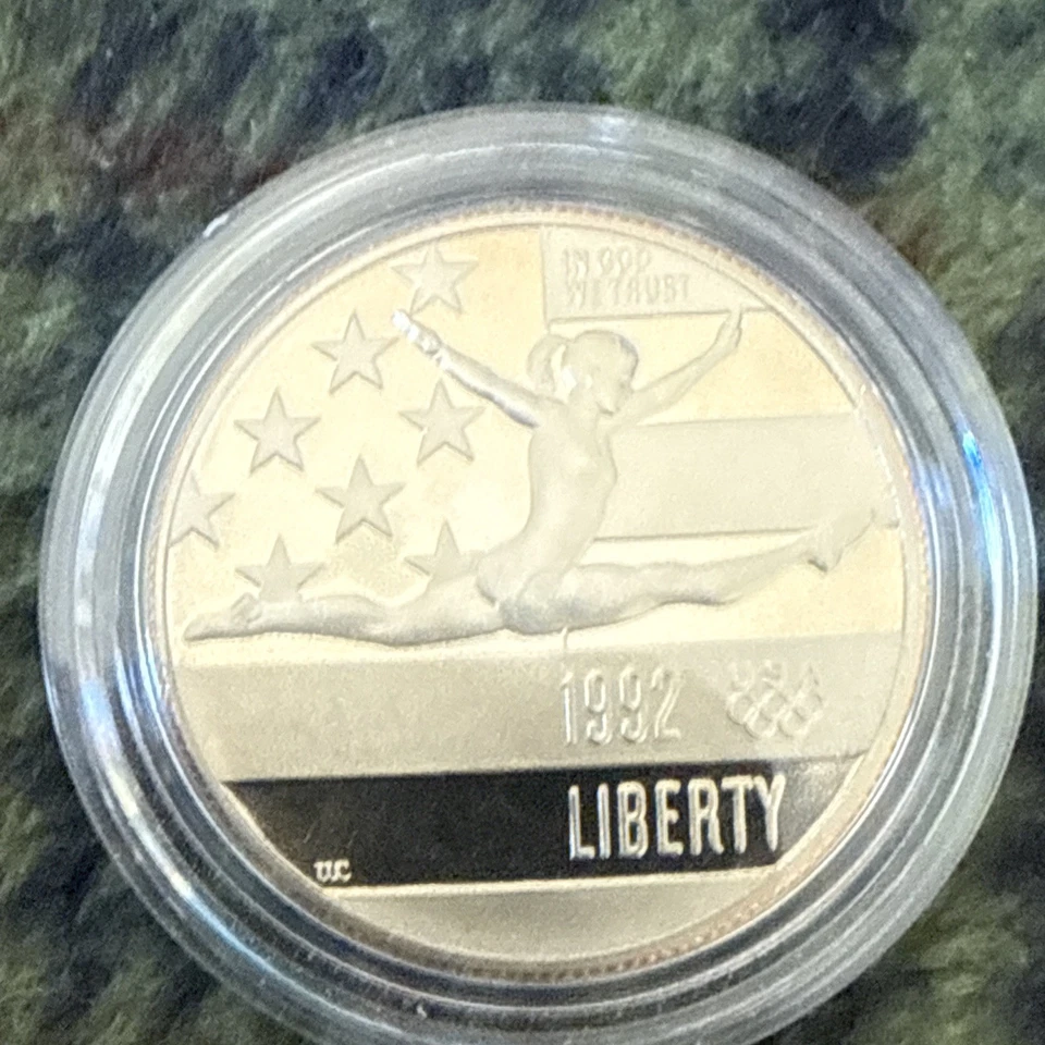 1992-S Olympic Gymnast Half Dollar US Coin Commemorative  I21 - Image 2 of 2