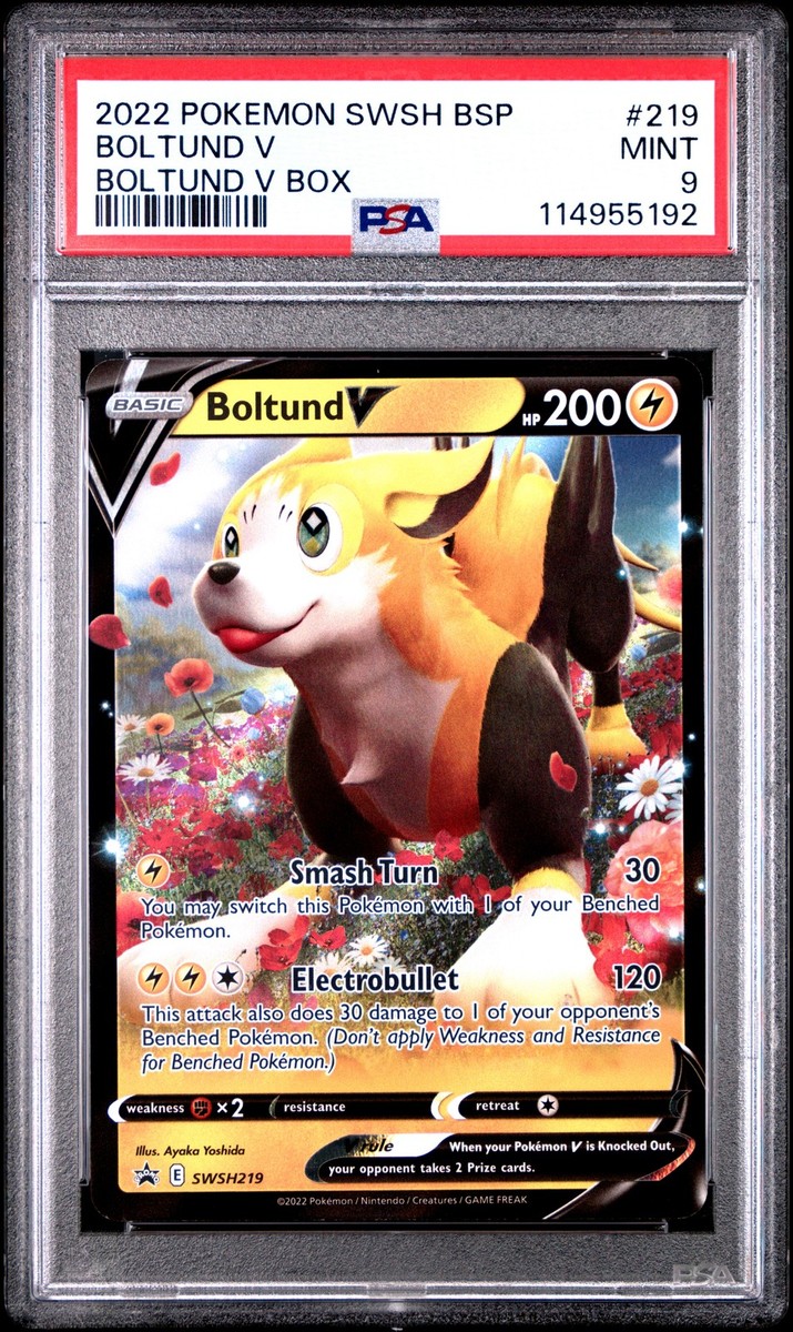 2022 POKEMON SWSH BLACK STAR PROMO BOLTUND V BOX #219 BOLTUND V PSA 9 2022 POKEMON SWSH BLACK STAR PROMO BOLTUND V BOX #219 BOLTUND V PSA 9