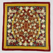 Vintage Christian Dior Handkerchief Neckerchief Bandana Pocket Square
