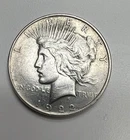 1922 P Peace Silver Dollar Fine (F) Condition 90% Silver In Capsule, AUTH