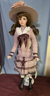 Jan McLean Designs 1999 Claudia Rose Porcelain Doll, Lavender Dress