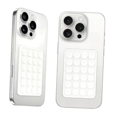 2Pack Silicone Suction Phone Case Mount, Suction Cup with 24Suction White