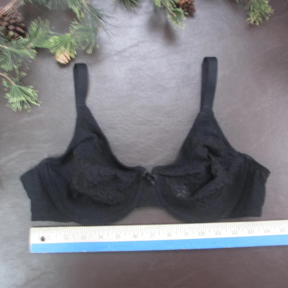 Sujetador Wacoal para mujer 38C negro encaje con aros enfermería cobertura completa sin forro 851205 Foto 2 de 4