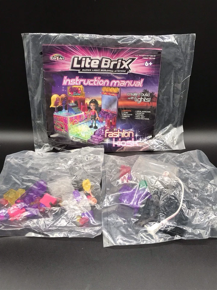 Lite Brix Super Light Building System Fashion Kiosk Play Set New - Image 2 of 4