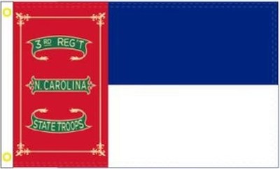 3X5 NORTH CAROLINA 3RD REGIMENT STATE TROOPS FLAG BANNER 100D W/ GROMMETS