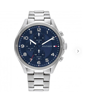Tommy Hilfiger 1792007 Axel Armbanduhr 44 mm blaues Zifferblatt für Herren