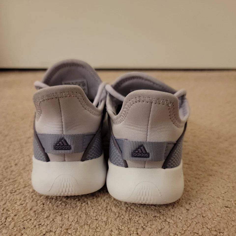 ADIDAS Cloudfoam Pure Niñas TALLA 1 Tenis Informales Zapatos Plateado Violeta Brillo Foto 3 de 4