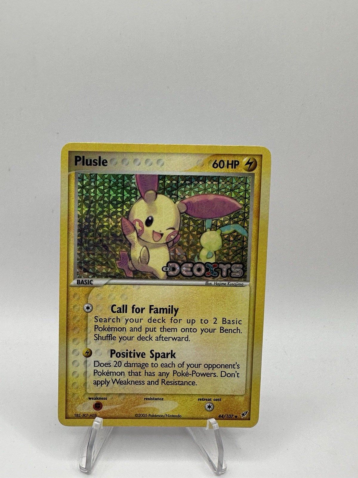 Pokémon TCG Plusle Reverse Holo Stamped 44/107 EX Deoxys - NM