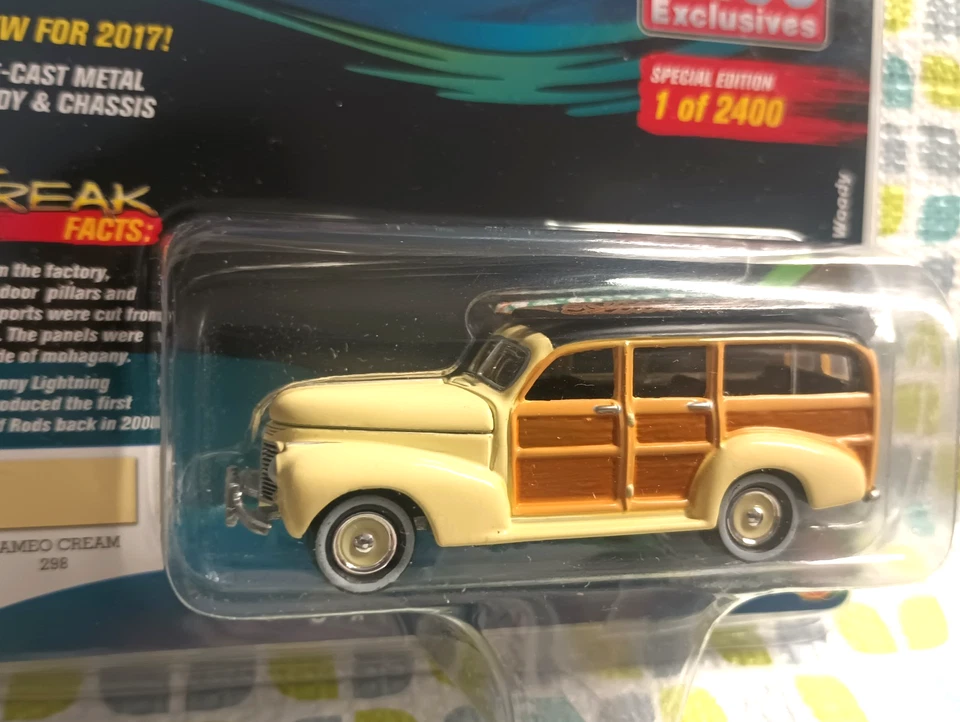 JOHNNY LIGHTNING MIJO EXCLUSIVES SURF RODS 1941 CHEVY SPECIAL DELUXE WOODY NEW - Image 4 of 4