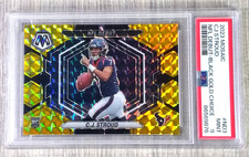 2023 Mosaic CJ Stroud Black Gold Choice NFL Debut RC Jersey # 7/8 PSA 9
