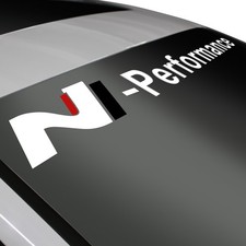 Frontscheibenaufkleber N Performance Full Weiß Rot Schwarz Folie Zubehör KX067