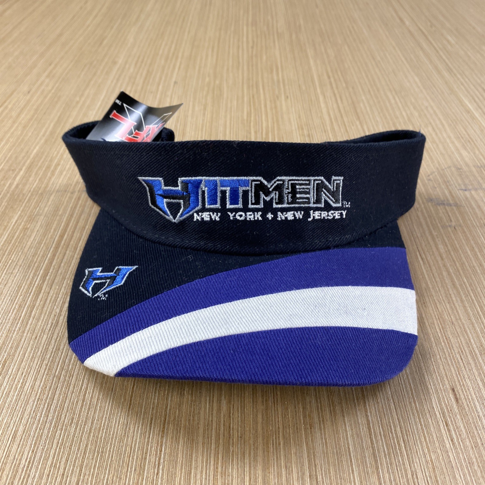 Vintage Drew Pearson XFL Visor Mens One Size Black Hat Cap Strapback Football