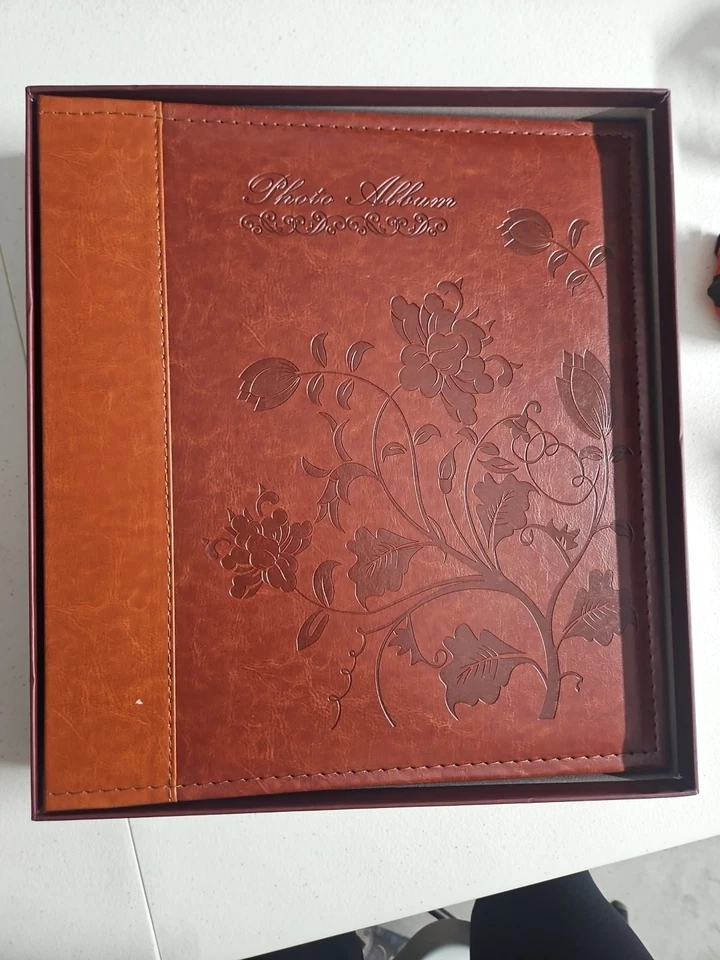 Álbumes de fotos grandes, 4x6, espacio para 600 fotos/cuero marrón/caja de regalo  Foto 3 de 4
