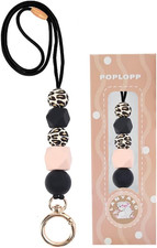 Teacher Lanyards for ID Badges and Keys, Cute Silicone Beaded Lanyard for Women